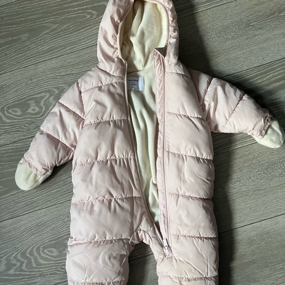 Old Navy Cream Baby Snowsuit